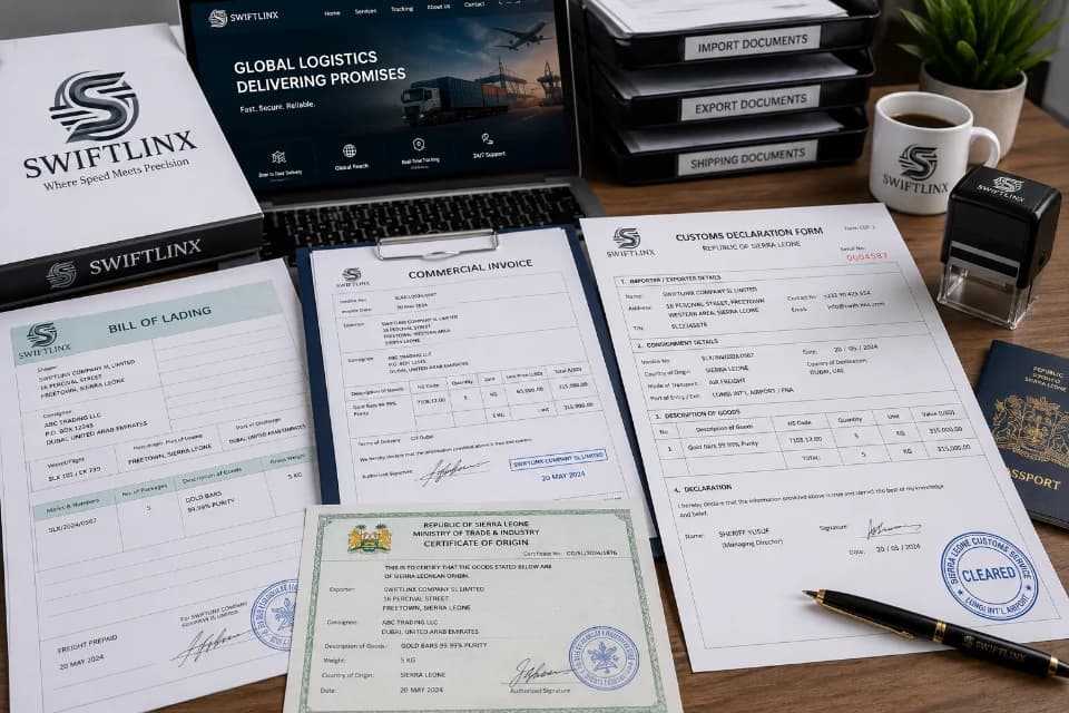Customs documents and trade paperwork